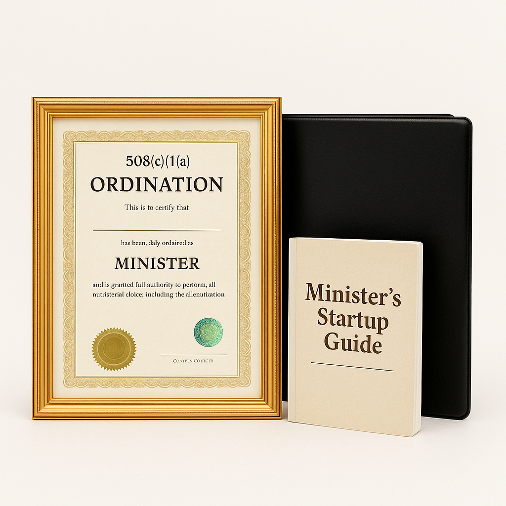 508(c)(1)(a) Ministerial Ordination & Ecclesiastical Cover Package